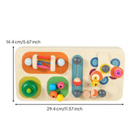 Fine Motor Skills Child-Centered Busy Board Hand-Eye Coordination Wooden Busy Board Tactile Early Learning Toy Colorful for Toddlers, Infants