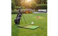Triple-Surface Golf Practice Mat Portable Tri-Turf Golf Practice Mat Sports Training Equipment for Beginners, Backyard, Office