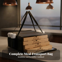 Meal Transport Bag Thickened Insulated Pizza Storage Bag Portable Insulated Food Delivery Pouch for Restaurants, Caterers