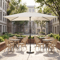 Vented Rectangular Patio Umbrella Large Rectangular Umbrella Sun-Shading Windproof for Homeowners