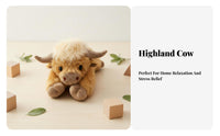 Scottish Cow Stuffed Toy Exceptionally Soft Shaggy Cow Stuffed Creature Heatable Stuffed Creature Launderable Coolable Stuffed