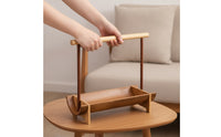 Handheld Snack Tray Portable Bamboo Tray with Handle Decorative Tableware for Tea Lovers