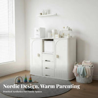 Wheeled Multi-compartment Storage multi-functional unit Large Capacity children's Cacompartmentet Rounded Edges