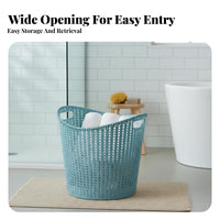Imitation Rattan container Woven Design Laundry Hamper adaptable for Dormitory