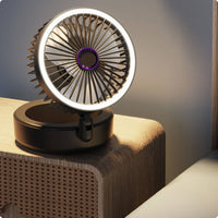 Five Speed Settings Rechargeable Portable Fan Wide-Angle Air Movement Cooling Device