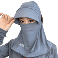 Full Face Sun Cover Breathable Protection Hood Cover Full Face Cover Sun Hat Triple-Function Cooling Balaclava with Brim Skin