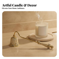 Candle Wick Smotherer Enamel Finish Long Handle Candle Wick Smotherer Wick Fire Smotherer Vintage Design Home Accessory Safe