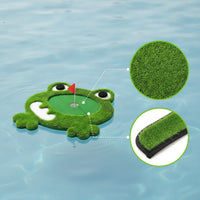 Central Cup Hole Frog Putting Mat with Accessories Floating Golf Putting Mat Complete Set Floating Golf Green Buoyant
