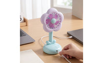 Desktop Fan with Night Light 5-Speed Desk Fan with Night Light Portable for Students, Bedside Table, Dorm Room