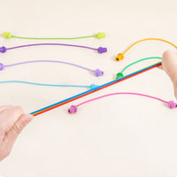 Rope Untangling Puzzle Brain-Teasing Rope Puzzle with Cords Untangling Game Colorful Toy Natural Wood for Children, Playroom
