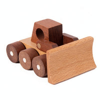 Wooden Construction Vehicle Toy Moving Wheels Wooden Vehicle Toy for Playroom, Classroom