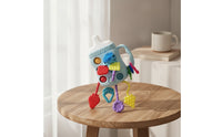 Colorful Milk Bottle Toy with Strap Textured Sensory Pull String Baby Toy Easy to Grip Lightweight for Babies, Infants, Toddlers