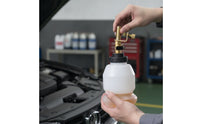 Handheld Fluid Filling Bottle Compact Bottle with Valve Translucent Dispenser for Mechanics, Garage