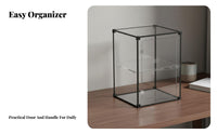 Acrylic Display Case Front Door Panel Dustproof Figurine Cabinet High See-Through Quality Clear Figure Showcase for Collectors, Hobbyists