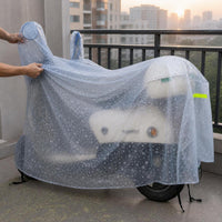 Electric Scooter Cover Waterproof Sun Protection Rain Dust Cover with Mirror Pockets