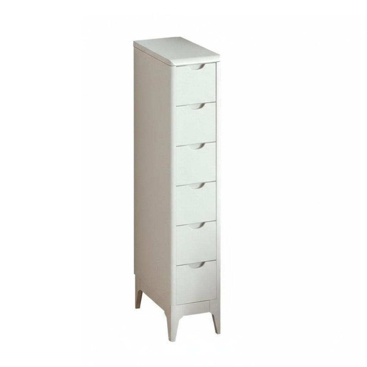 Nordic design Narrow 6-Drawer Tower Slim contour 6-Drawer Storage Tower Space-Saving Design Home Furniture High Capacity for Apartment Dwellers, Office Workers, Small Spaces, Bedroom, Living Room, Entryway