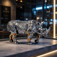 Desktop Display Futuristic Tiger Figurine Realistic Detailing Mechanical Tiger Statue for Desk, Office