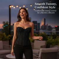 Women's Sexy Backless Boned Bustier Corset Top