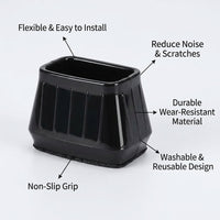 Chair Leg Floor Protectors, Furniture Table Feet Covers Silicone , Non Slip Pads for Hardwood