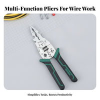 9-Inch Wire Stripping Pliers Metal Head Wire Stripping Plier Lightweight Electrical Pliers Compact