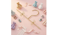 Gold-Colored Doll Clothes Hanger Metal Miniature Clothes Hanger Curved Hook 12 Cm