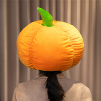 Halloween Pumpkin Hat Universal Fit Pumpkin Hat Soft Jack-O'-Lantern Head Headpiece for Adults