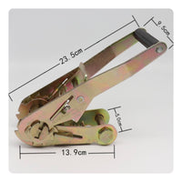 Secure Locking Mechanism Ratchet Buckle Heavy Duty Tie-down Buckle for Cargo Securing, Load Hauling, Moving