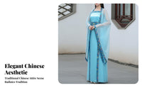 3 Pieces Folklore Ological Character Outfit Wide Sleeves Stage Performance Costume Ancient Chinese Fairy Costume Flowing Design