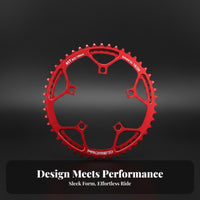 Folding Bike Chainring High-Strength Aluminum Alloy CNC Single Chainring 130 BCD Chainwheel Lightweight Design Anodized Finish