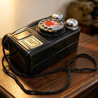 Vintage Telephone Decor Compact Retro Wall-Mounted Telephone Prop Artistic Geometric Antique for Photography Studio