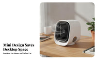 Portable Water Cooling Fan 3-Speed Setting Mini Air Chiller 7-Color Night Light USB Desktop Fan for Office Workers, Students, Bedroom, Dorm Room