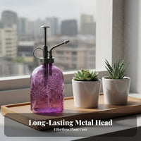 Fine Mist Spray Decorative Wate Loop Can Vintage Glass Plant Sprayer for Gardeners, Home Decorators, Desktop, Office, Balcony