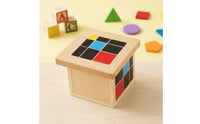 Child-Centered Cube Sensorial Wooden Cube Colorful Geometric Puzzle for Preschool, Classroom