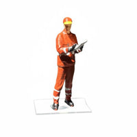 1:64 Gas Station Set Hand-Painted Model Accessory DIY Toy Scene for Hobbyists