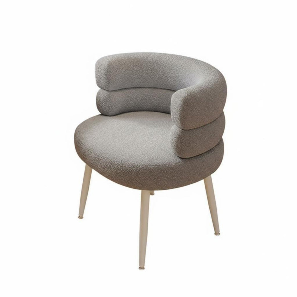 Shell-Shaped Backrest Plush Seashell Chair Comfortable padding Upholstered Rolling Chair Soft Upholstery Vanity Seat 360-Degree rotate for Women, Girls, Students, Bedroom, Dorm Room, Small Spaces