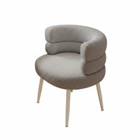 Shell-Shaped Backrest Plush Seashell Chair Comfortable padding Upholstered Rolling Chair Soft Upholstery Vanity Seat 360-Degree rotate for Women, Girls, Students, Bedroom, Dorm Room, Small Spaces