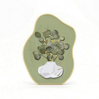 Freestanding Framed Plaque Organic Shape Plaque with Stand Sophisticated Tabletop Sign Modern for Bedside Table