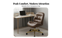 Adjustable Height Armless Rolling Computer Chair 360° Swivel Armless Rolling Chair Space-Saving Office Furniture Ergonomic Design for Students, Telecommuting Workers, Adults, Bedroom, Study Room, Workstation