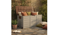 Outdoor Storage Box with Seat Easy Assembly Outdoor Storage Bin with Lid Weather-Resistant Patio Storage Box with Lid for Homeowners, Gardeners, Patio