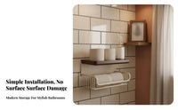 surfaceMounted Tissue Box with Shelf Multi-Functional Storage for Powder Room, RV