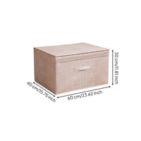 Foldable Storage Box Reinforced Edges Textile Storage Box Handy Handle for Room