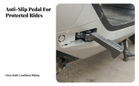 2 Pieces Passenger Footrest Anti-Slip Surface Folding Footpeg Foldable Rear Foot Pedal for Passengers