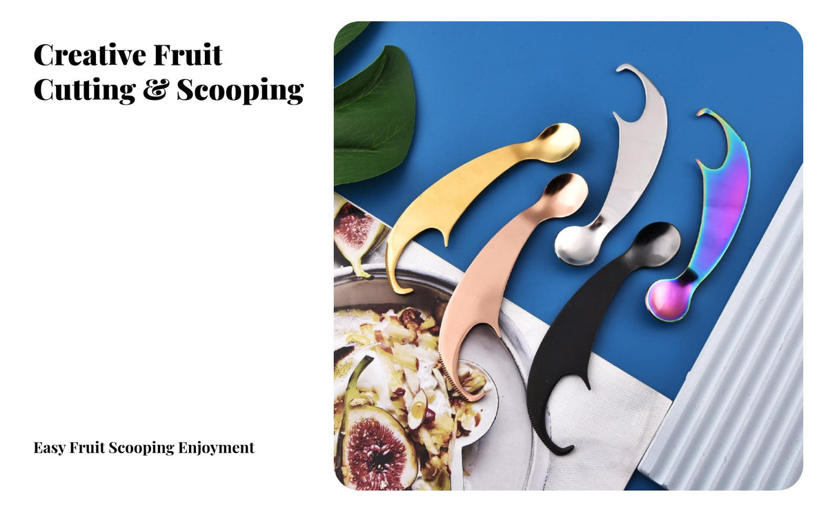 Tropical Fruit Uncover Er Easy to Operate Tropical Fruit Uncover Er Spoon Kitchen Utensil Long-Lasting Multifunctional