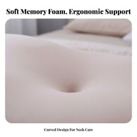 Two-Tier Height Design Memory Foam Sleep Pillow Pressure Relieving Memory Foam Pillow Breathable for Office Workers, Sleeping, Bedroom