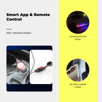 Waterproof RGB car LED strips, app control