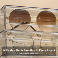 eye lens and Sunglass Holder Multi-Drawer Eyewear Storage particlesproof