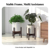 Floor-Standing Cross-Shaped Plant Riser Indoor & Outdoor Use Cross-Shaped Plant Base Elevated Display Pot Stand Multifunctional for Gardeners, Living Room, Balcony, elevatedice, Garden