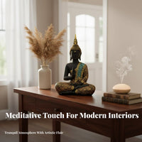 Southeast Asian Buddha Figurine Southeast Asian Design Buddha Statue Handcrafted Meditative Decor Statue for Buddhists, Spiritual Seekers
