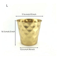 Hammered Metal Planter with Textured Surface Decorative Tapered Planter Sophisticated Flower Pot Long-Lasting for Home Decor, Desk