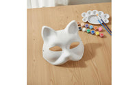 Blank Canine Mask Wearable Unpainted Canine Mask Lightweight for Art Class